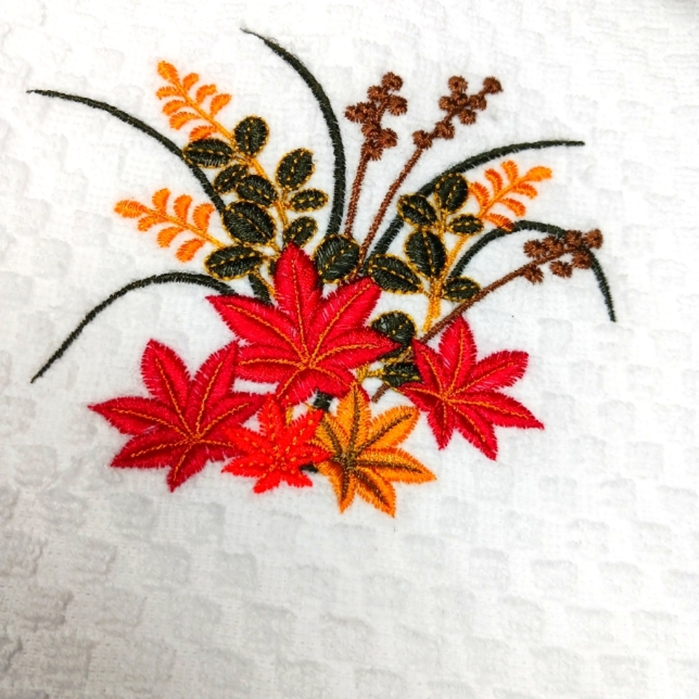 Embroidered Waffle Towel